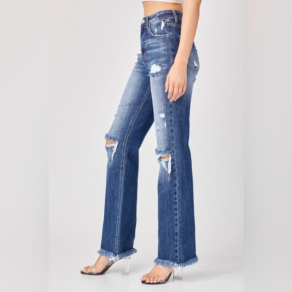 NWT Risen Straight Leg Jeans size 5 - Picture 2 of 11